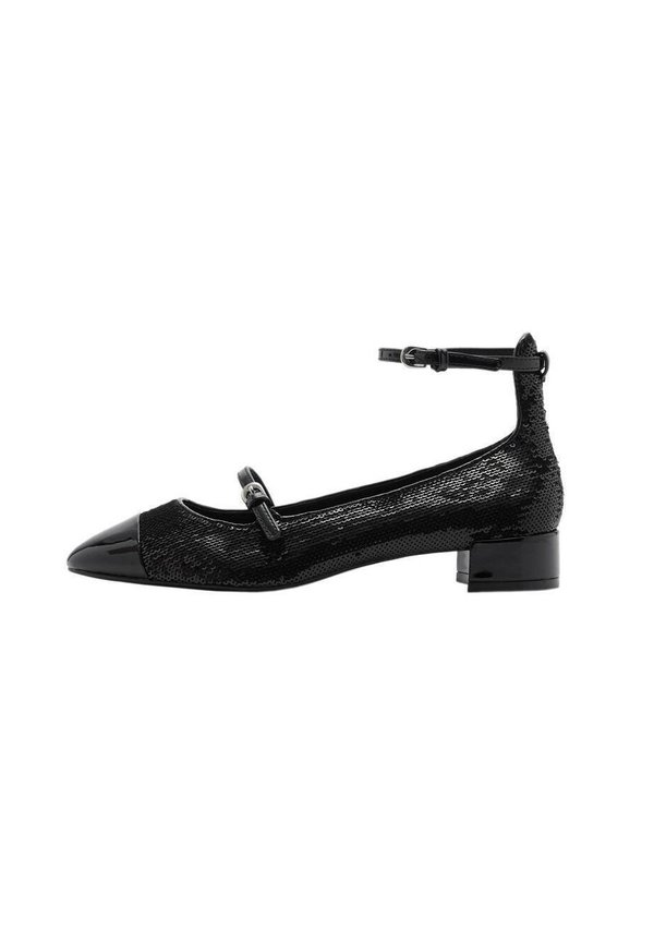 Ankle strap ballet pumps - schwarz