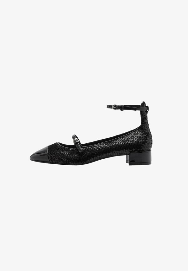 Ankle strap ballet pumps - schwarz