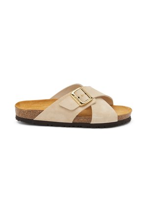 Frau Shoes CROSSOVER - Sandalias planas - beige