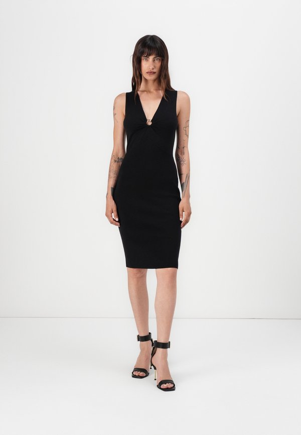 KNITTED - Etuikleid - nero