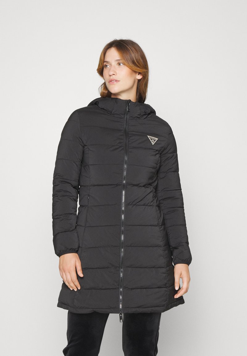 Guess ALETA LONG PUFFER Winter coat jet black/black Zalando.co.uk