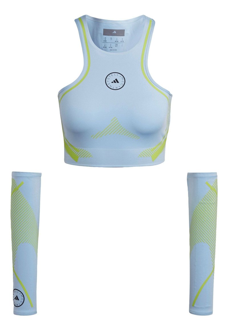 adidas by stella mccartney Sport-bh met medium support blauw adidas by stella mccartney Sport-bh met medium support blauw