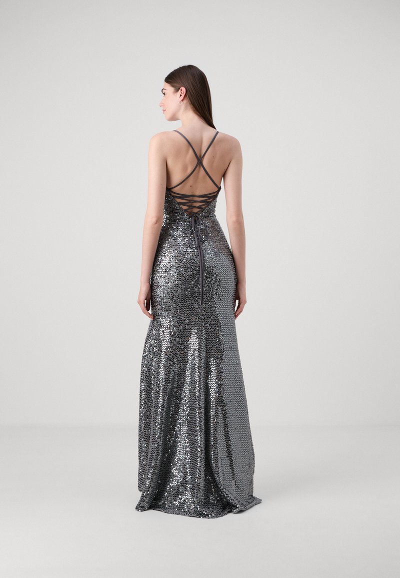 mascara silver dress Stunning Mascara of London Silver Prom Dress UK 6-8 - NEW with Tags