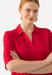 Ulla Popken SHORT SLEEVE - Poloshirt - salsa