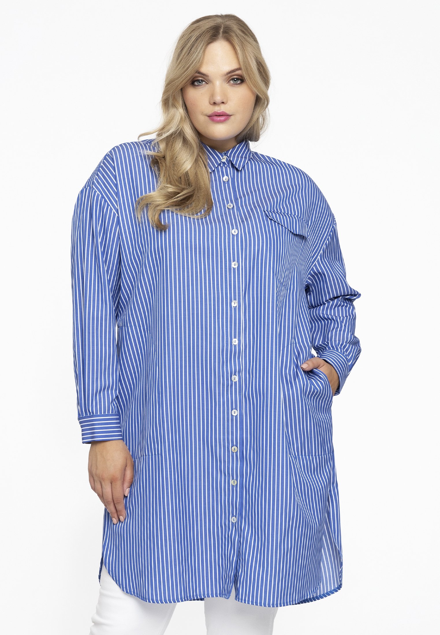 Yoek WITH STRIPE PRINT - Overhemdblouse - blue/blauw - Zalando.nl