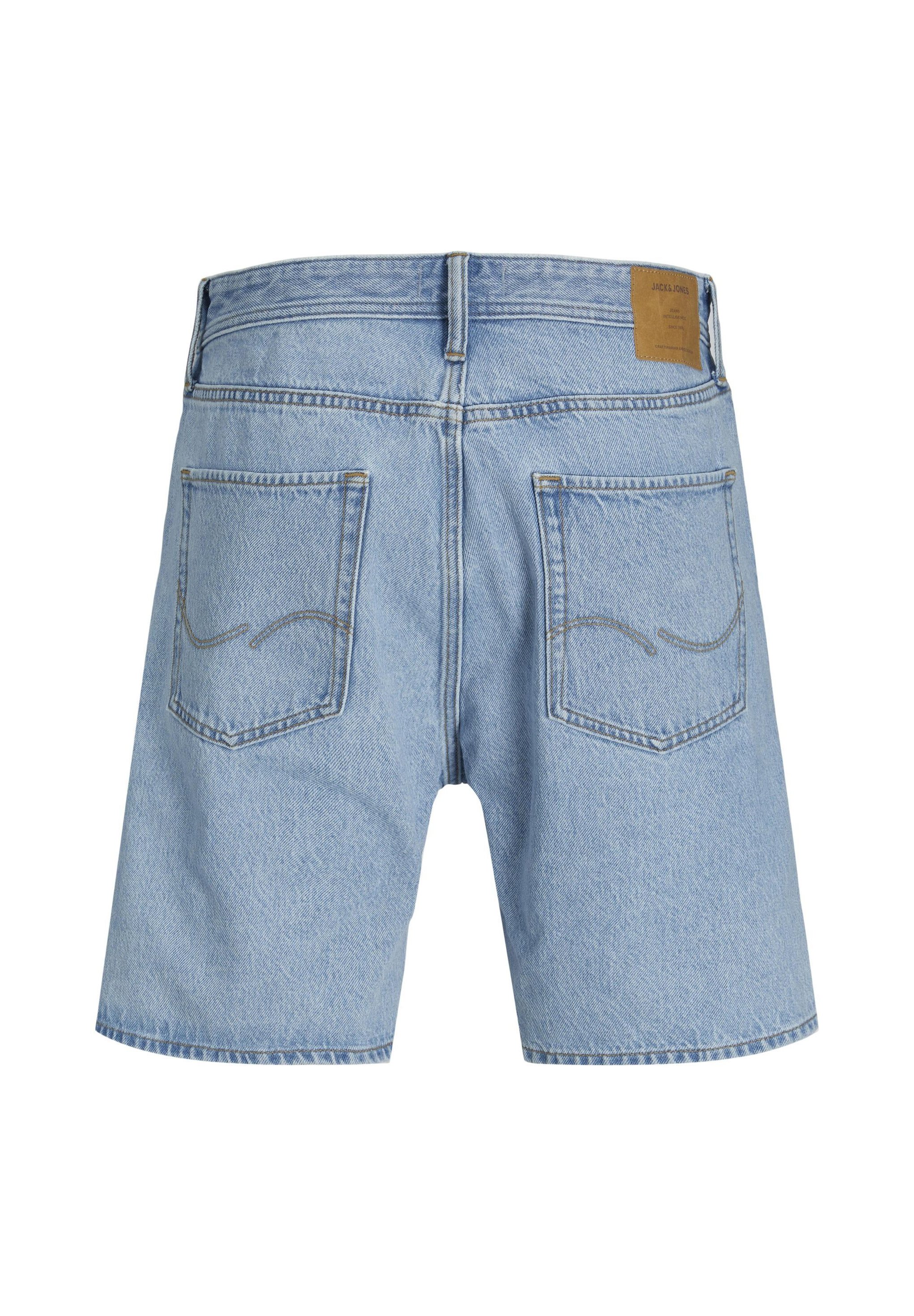 JACK & JONES JJIALEX JJOriginal Denim Shorts - Men's 5-Pocket Rigid Denim Shorts, Button Closure