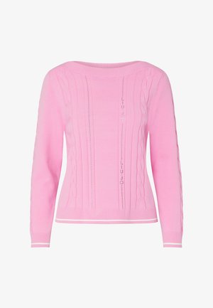 LIU JO, LIU JO SWEATER WITH CONTRAST TRIM - Pullover - pink