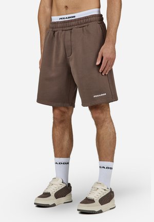 LOGO - Shorts - washed cozy brown/white gum