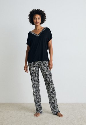 DOTLINE SET - Pyjama set - black/cream