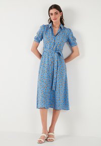 REGULAR FIT - Tričkové šaty - blue