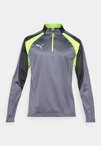 INDIVIDUALLIGA 1/4 ZIP TOP - Longsleeve - galactic gray/yellow alert