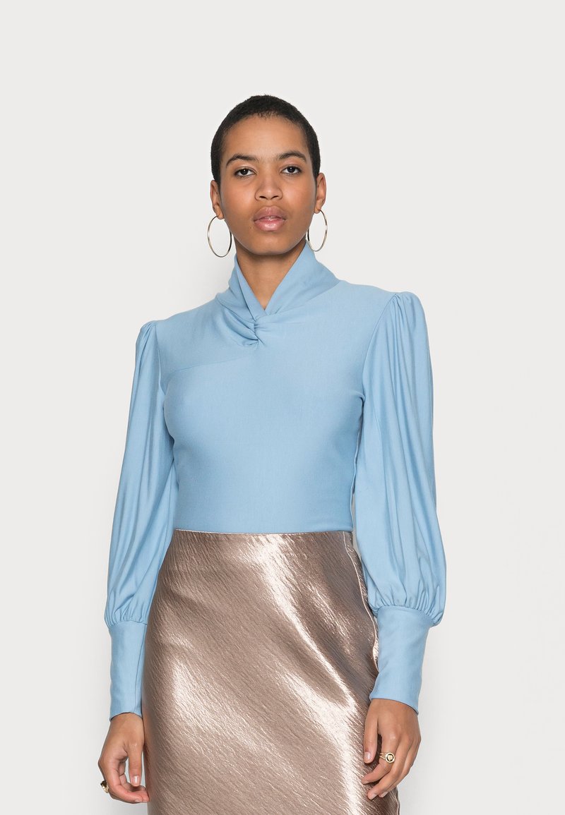 Gestuz RIFA KNOT BLOUSE - Camisola de manga comprida - glacier lake