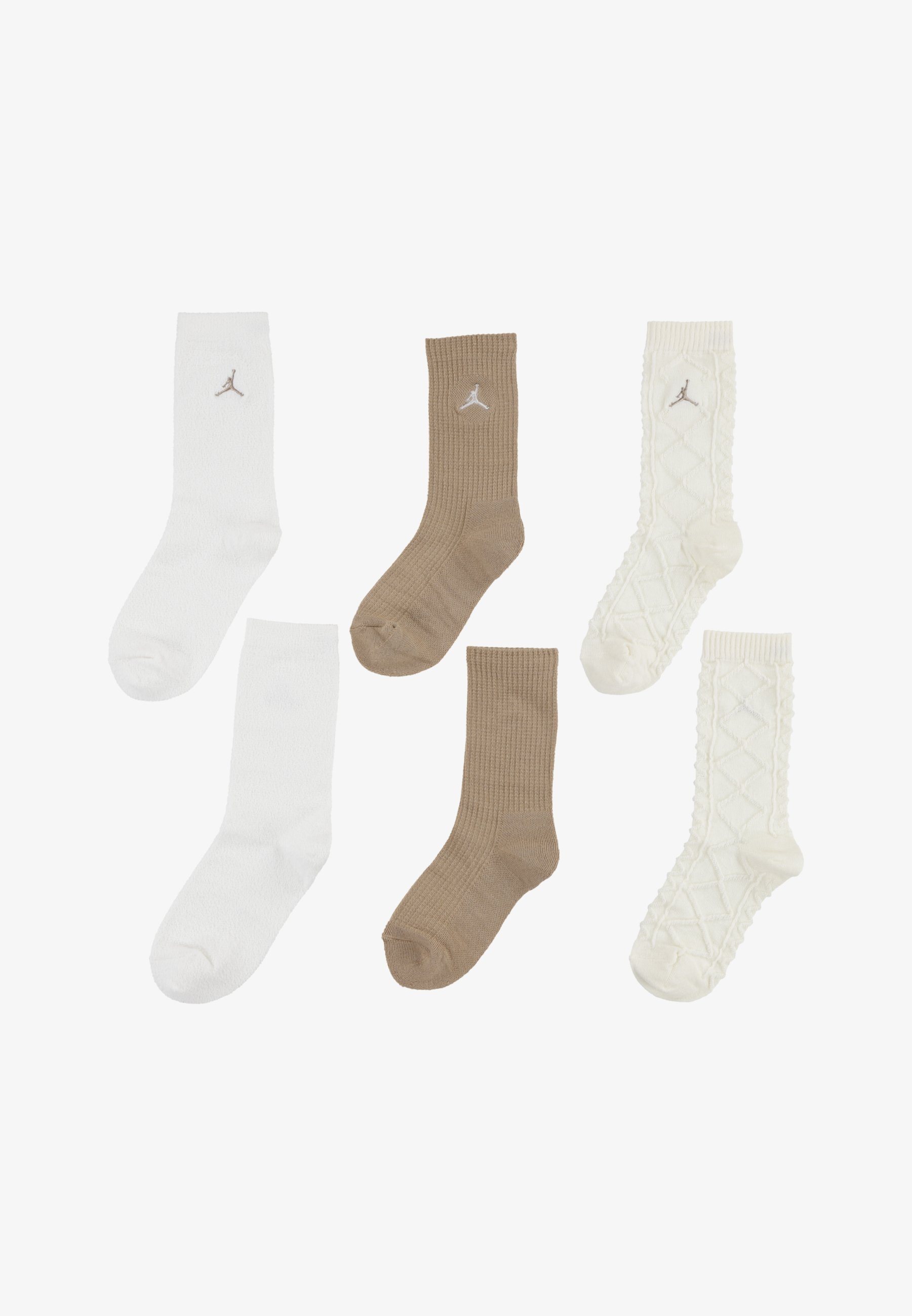 Jordan JORDAN H25 3pack UNISEXPACK Calcetines pale ivory/crema