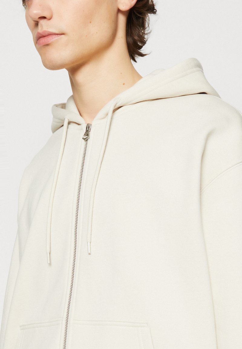 Weekday ZIP HOODIE - Sweatjacke - cream/taupe - Zalando.de