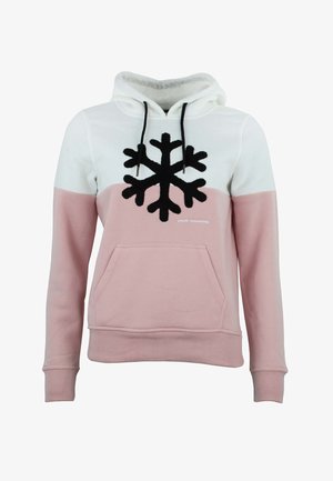 Peak Mountain À ACARLO - Sweat à capuche - blanc rose