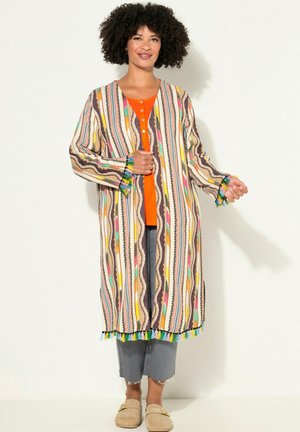 MIX OF PATTERNS OPEN FRONT - Summer jacket - beige