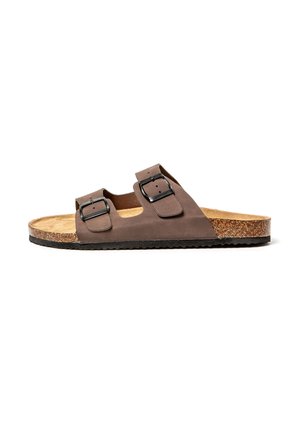 Pantolette flach - brown