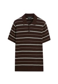 STRIPED SHORT SLEEVE POLO COLLAR - Polo shirt - bordeaux