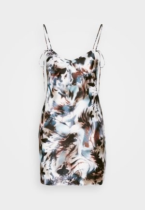 Weekday YUI MINI PRINTED SLIP DRESS - Koktélruha / Partiruha - bliss rust