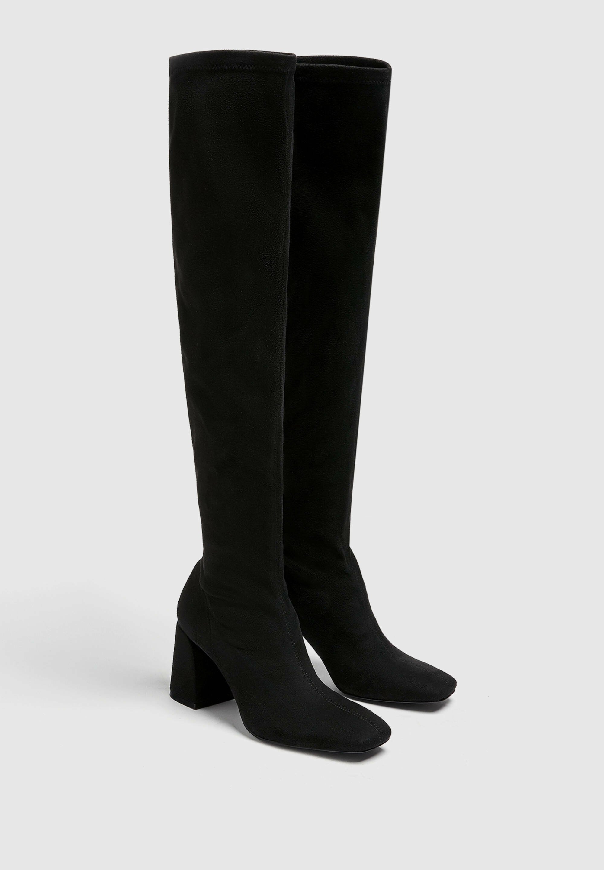 PULL\u0026BEAR Laarzen met hoge hak - black/Zwart - Zalando.nl