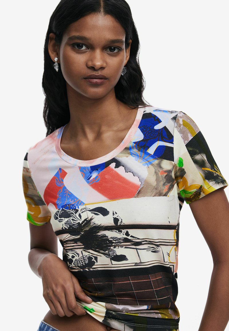 Desigual TS_TULIP Black / Multicolour - Fast delivery