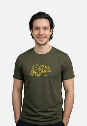 FORSBERG FINNSON MIT BRUSTLOGO - Print T-shirt - khaki