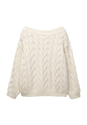 PULL&BEAR ASYMMETRIC CABLE  - Svetr - beige