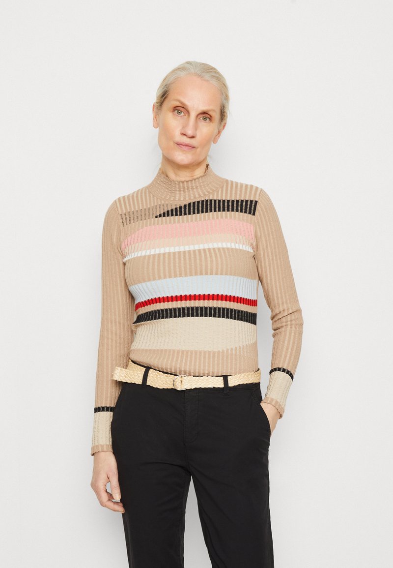 Esprit Collection STRUCTURE WITH BAUHAUS BLOCKS Jumper taupe