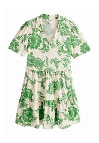 Myleene Klass PRINTED V-NECK COLLARED - REGULAR FIT - Vapaa-ajan mekko - ecru white