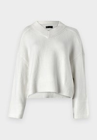 FAST CASHSOFT HIGH VNECK - Džemperis - ivory frost
