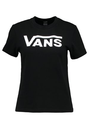 Vans FLYING CREW - Printtipaita - black