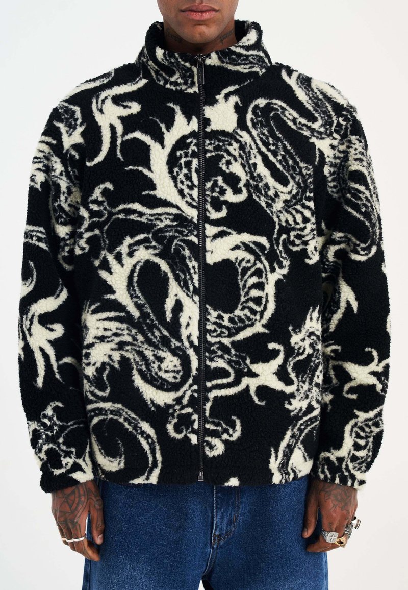 Ed Hardy Fleecejas - black beige