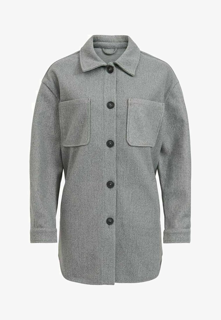 VILA VIKIMMI SHIRT JACKET - Letná bunda - medium grey melange
