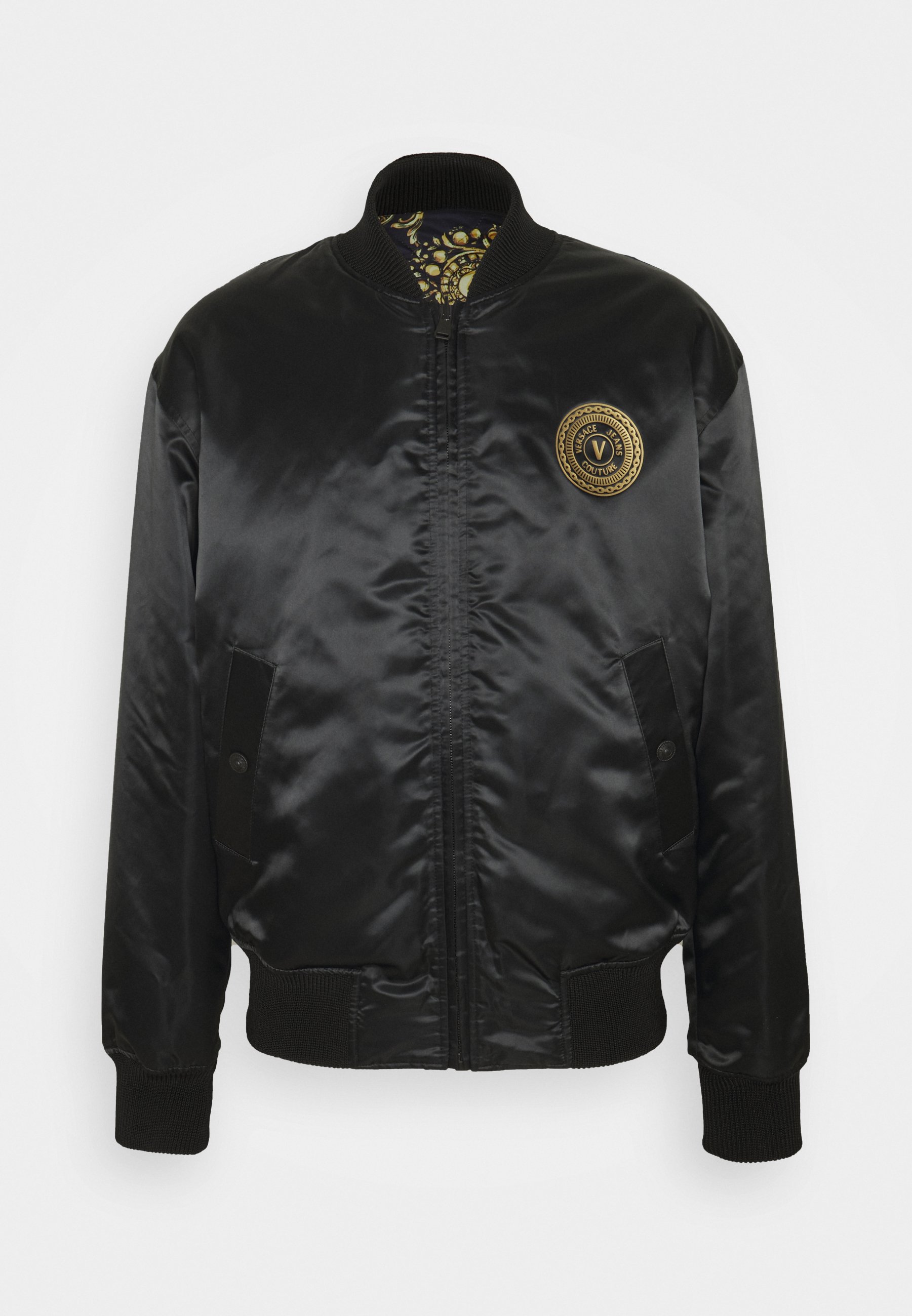 Versace Jeans Couture REGALIA BAROQUE - Giubbotto Bomber - nero + oro/nero  - Zalando.it