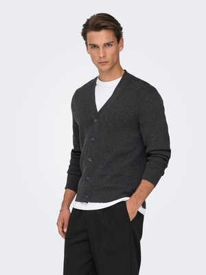 Only & Sons ONSTING - Cardigan - dark grey melange