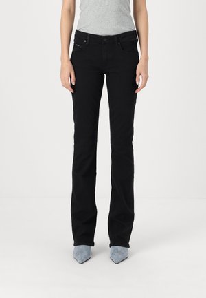Marc O'Polo DENIM TROUSERS MID WAIST FLARED - Flared-farkut - black