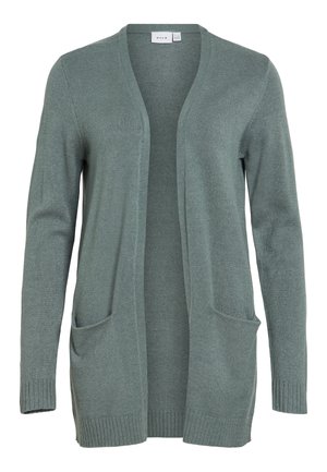 VILA, VIRIL OPEN L/S KNIT CARDIGAN - NOOS - Chaqueta de punto - balsam green