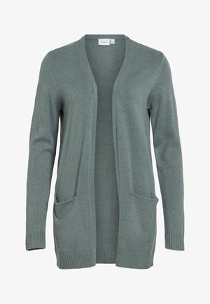 VILA, VIRIL OPEN L/S KNIT CARDIGAN - NOOS - Kardigán - balsam green