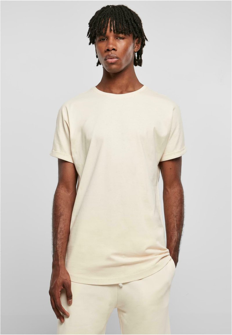 Urban Classics SHAPED TURNUP  - Camiseta básica - whitesand
