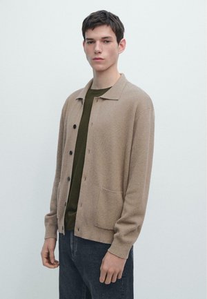 Cardigan - mottled beige