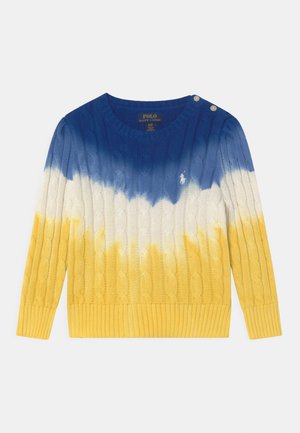 Strikkegenser - blue/yellow
