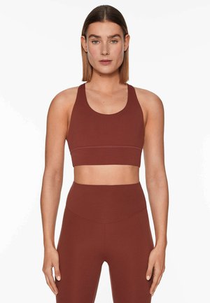 OYSHO COMFORTLUX MEDIUM SUPPORT WITH CUPS - Sutien sport cu susținere scăzută - light brown