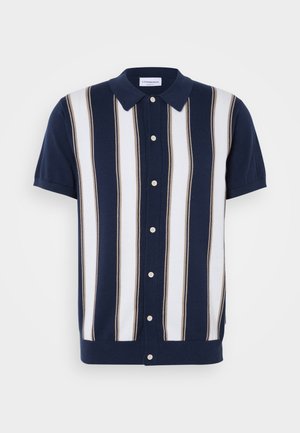 Lindbergh POLO CARDIGAN - Cardigan - dark blue