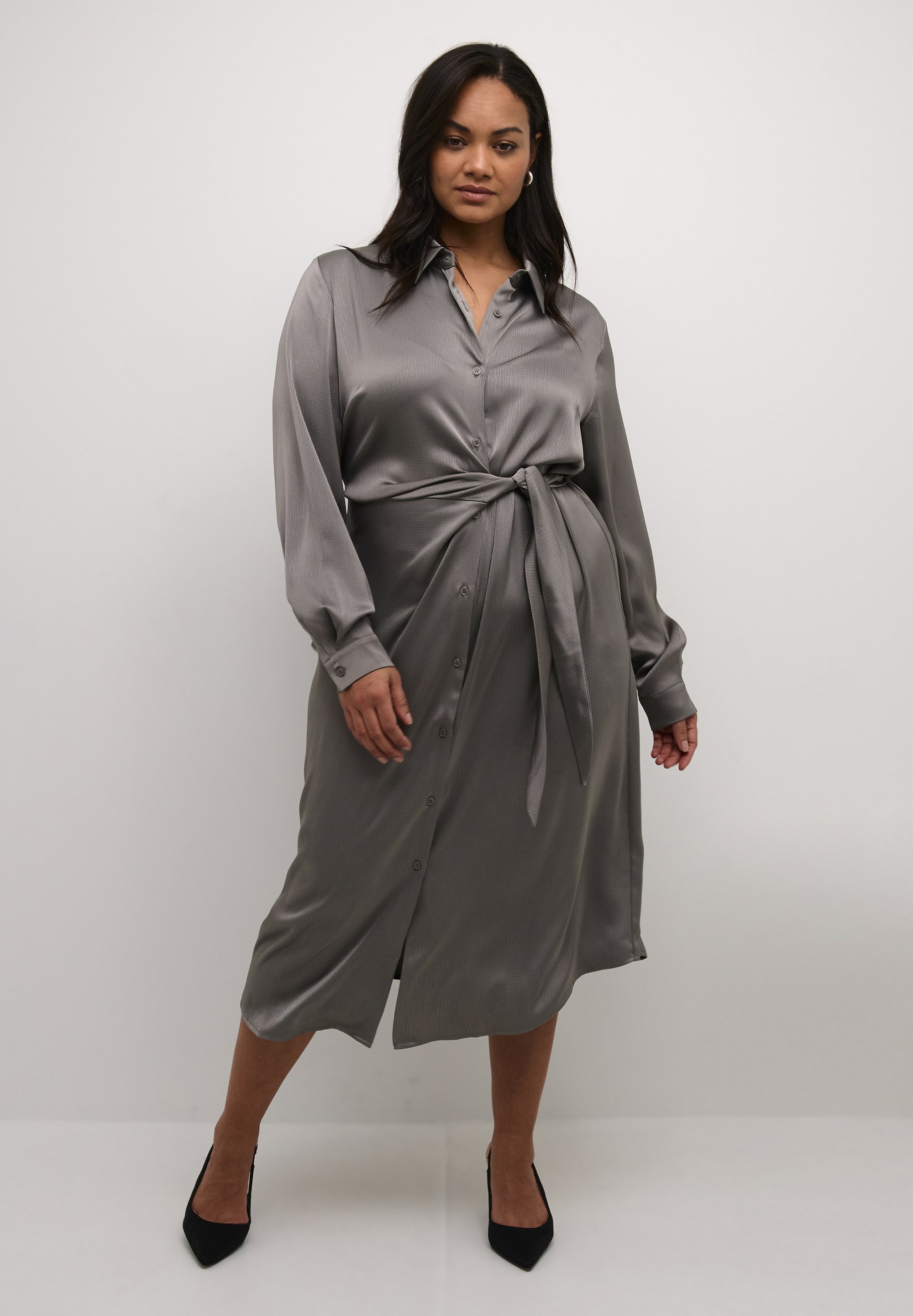 Black Womens Clothing Long Sleeve Button Down Maxi Dress Boohoo ME