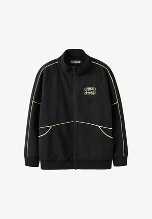 Športna jopa s kapuco na zadrgo - black