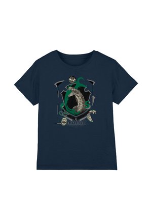 Cotton Soul, HARRY POTTER SLYTHERIN MAGICIAL MISCHIEF LEVEL UP CREST UNISEX - T-Shirt print - dark blue