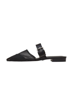 RETE CON FIBBIA - Mules - nero