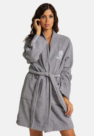 MIT STICKEREI VITA - Bademantel - silber