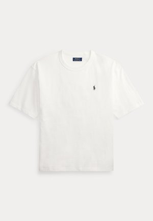 Polo Ralph Lauren, RELAXED FIT JERSEY CREWNECK T-SHIRT - Camiseta básica - white/navy