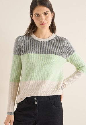 SOFTER STREIFEN  - Strickpullover - grün